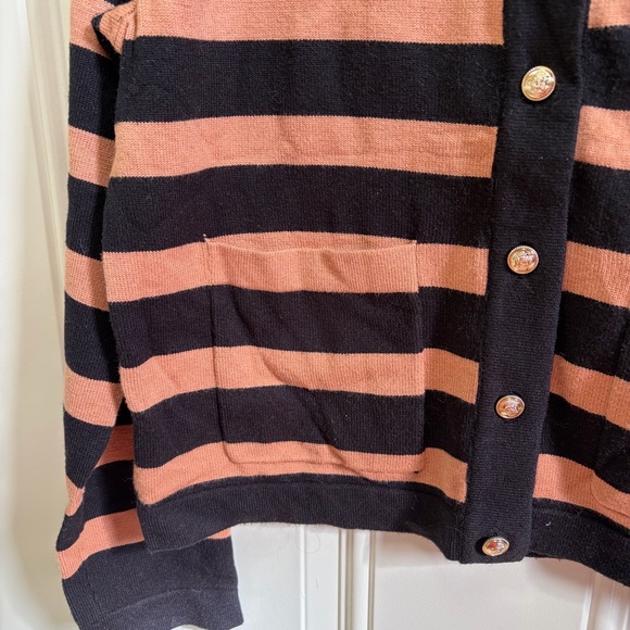 Evereve Mila Lady Like Cardigan Camel brown and Black M - Picture 7 of 10